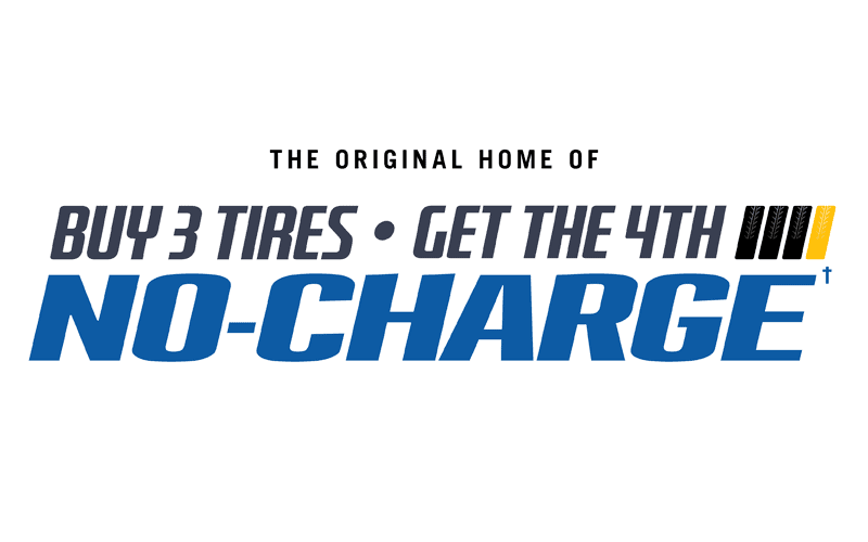 Buy 3 Tires, get the 4th at No-Charge